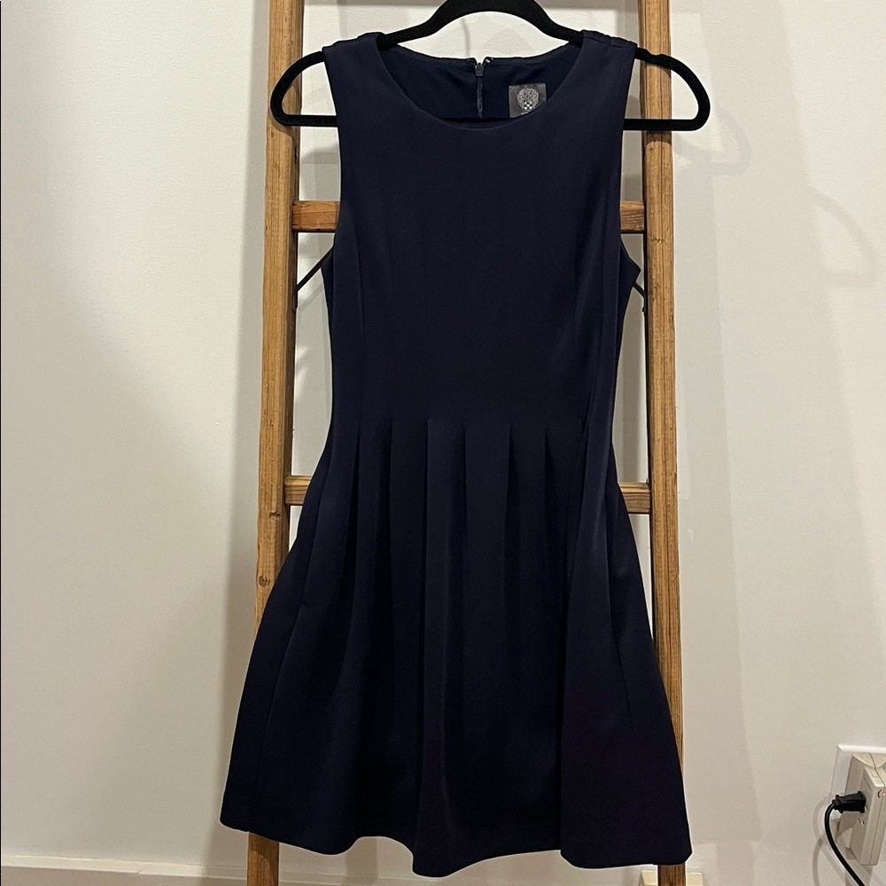 Vince Camino Navy Fit and Flare Dress